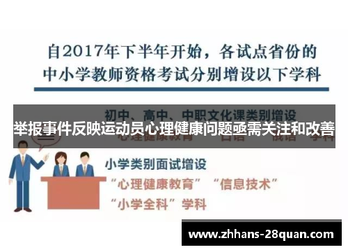 举报事件反映运动员心理健康问题亟需关注和改善